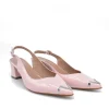 Stylish Pink Slingback Block Heels