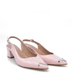 Stylish Pink Slingback Block Heels