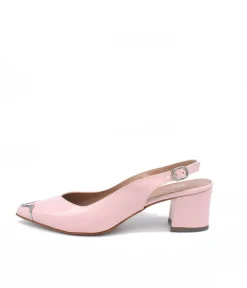 Stylish Pink Slingback Block Heels