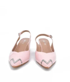 Stylish Pink Slingback Block Heels