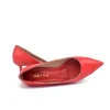 Stylish Red Slim Stiletto Block Heels