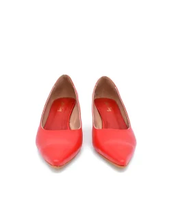 Stylish Red Slim Stiletto Block Heels
