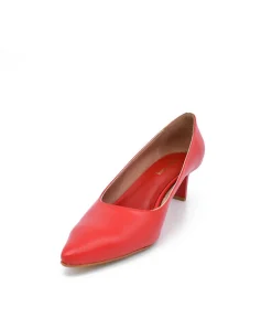 Stylish Red Slim Stiletto Block Heels