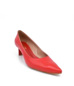 Stylish Red Slim Stiletto Block Heels