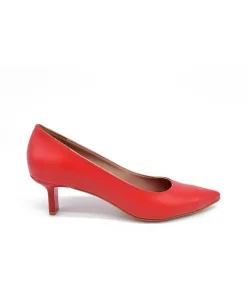 Stylish Red Slim Stiletto Block Heels