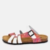 Stylish White Combi Leather Sandal