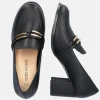 Super Dressy Black High Block Heel Loafers