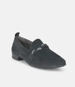 Tamaris Beautiful Navy Suede Loafers