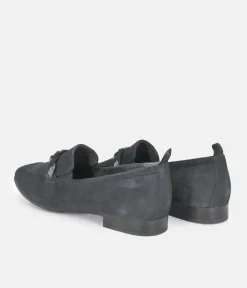 Tamaris Beautiful Navy Suede Loafers