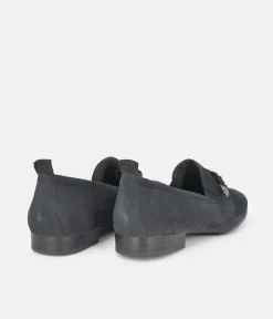 Tamaris Beautiful Navy Suede Loafers