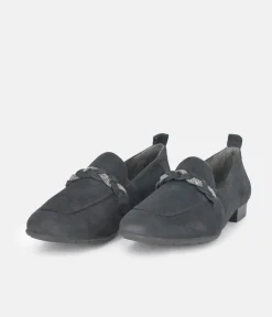 Tamaris Beautiful Navy Suede Loafers