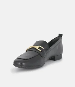 Tamaris Classic Black Leather Loafers