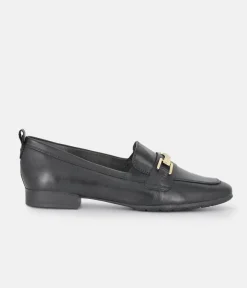 Tamaris Classic Black Leather Loafers