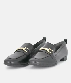 Tamaris Classic Black Leather Loafers