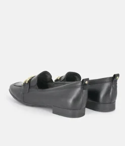 Tamaris Classic Black Leather Loafers
