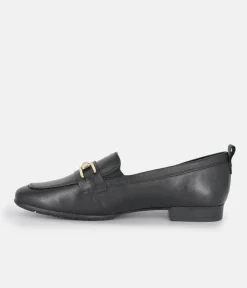 Tamaris Classic Black Leather Loafers