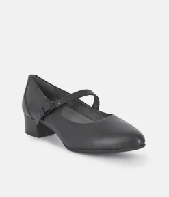 Tamaris Classic Black Mary Jane Low Block Heels