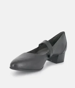 Tamaris Classic Black Mary Jane Low Block Heels