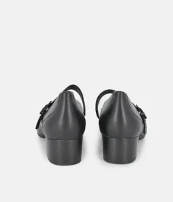 Tamaris Classic Black Mary Jane Low Block Heels