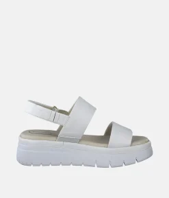 Tamaris Comfort Fit Off-White Wedge Sandals