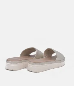 Tamaris Comfort Gold Quilted Slip on Sandals