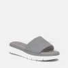 Tamaris Comfort Grey Quilted Slip on Sandals
