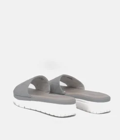Tamaris Comfort Grey Quilted Slip on Sandals