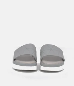 Tamaris Comfort Grey Quilted Slip on Sandals