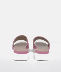 Tamaris Comfort Lilac Pink Quilted Slip on Sandals