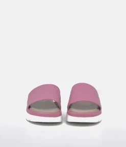 Tamaris Comfort Lilac Pink Quilted Slip on Sandals