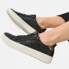 Tamaris Comfortable Black Leather Trainers