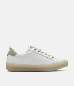 Tamaris Comfortable White Leather Trainers