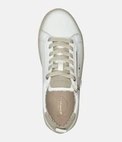 Tamaris Comfortable White Leather Trainers