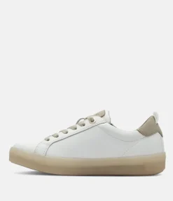 Tamaris Comfortable White Leather Trainers