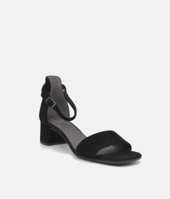 Tamaris Dressy Black Block Heel Sandals