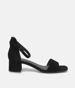 Tamaris Dressy Black Block Heel Sandals