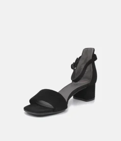Tamaris Dressy Black Block Heel Sandals