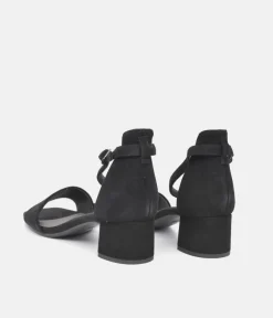 Tamaris Dressy Black Block Heel Sandals