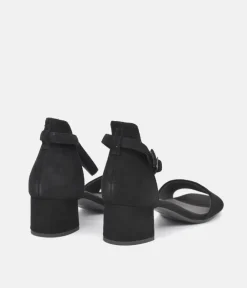 Tamaris Dressy Black Block Heel Sandals