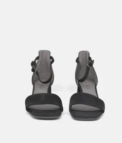 Tamaris Dressy Black Block Heel Sandals