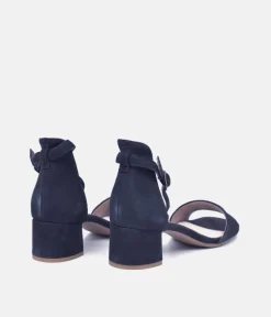 Tamaris Dressy Navy Block Heel Sandals