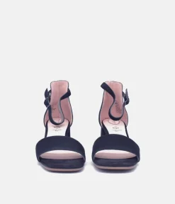 Tamaris Dressy Navy Block Heel Sandals