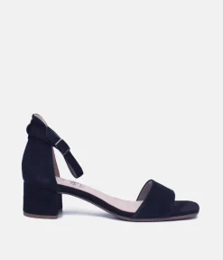 Tamaris Dressy Navy Block Heel Sandals