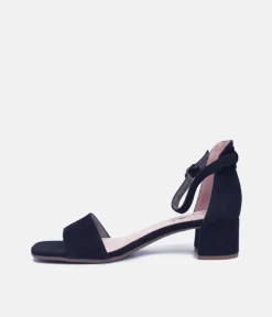 Tamaris Dressy Navy Block Heel Sandals