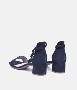 Tamaris Dressy Navy Block Heel Sandals