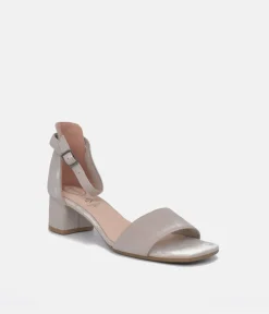 Tamaris Dressy Taupe Block Heel Sandals