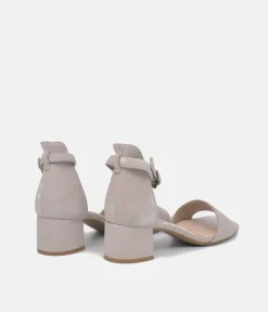 Tamaris Dressy Taupe Block Heel Sandals