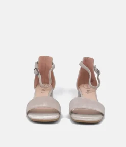 Tamaris Dressy Taupe Block Heel Sandals