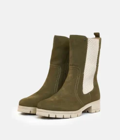 Tamaris Khaki Chelsea Style Ankle Boots