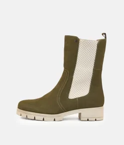 Tamaris Khaki Chelsea Style Ankle Boots